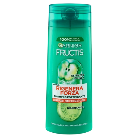 Garnier Fructis Shampoo Rigenera Forza, shampoo fortificante per capelli fragili, 250 ml